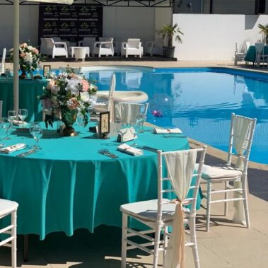Nunta piscina bleu